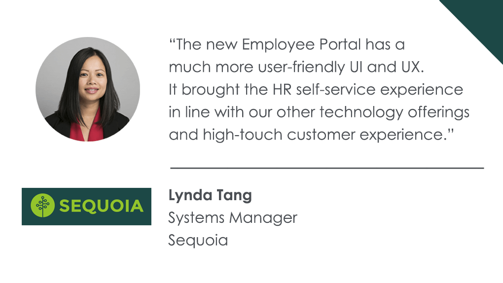PrismHR's employee portal has a user-friendly UI and UX.