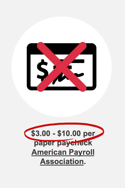 Save $3 - $10 per paper paycheck with rapid! paycards
