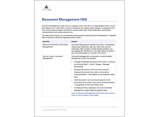 Document Management FAQ